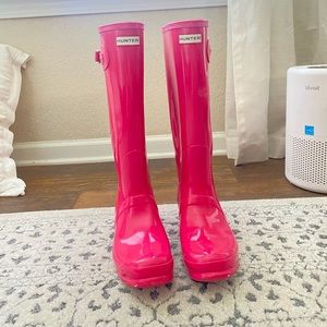 Pink Hunter Rain Boots Women